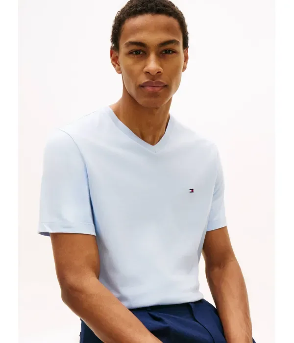 Футболка НЕОБХОДИМОСТЬ regular fit Tommy Hilfiger, небесно-голубой — фото 4