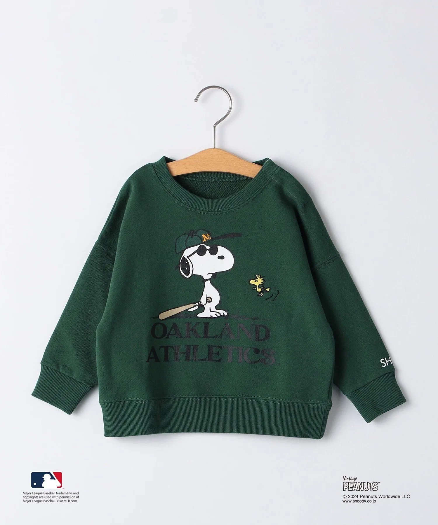 Детская футболка SHIPS KIDS: 85~95 см / Снупи*MLB, Dark Green