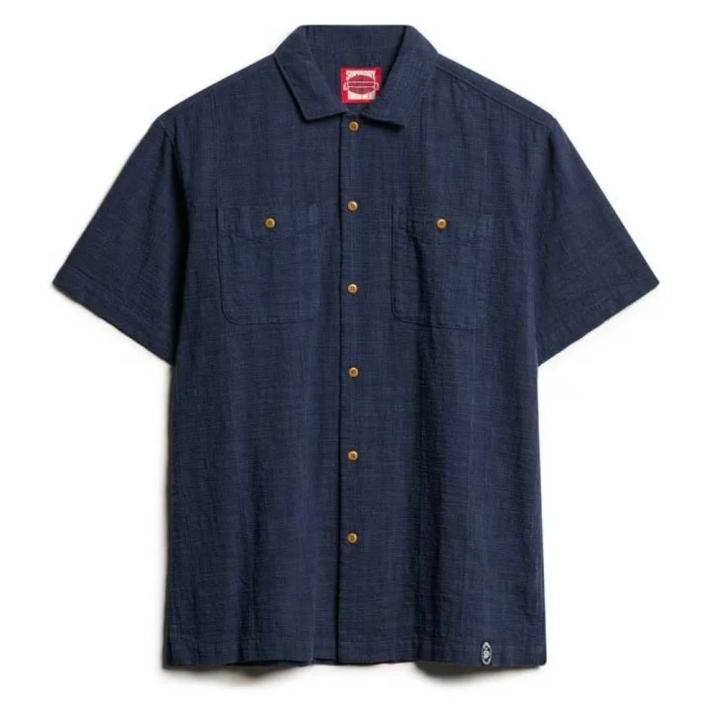 

Рубашка с коротким рукавом Superdry Merchant Textured, синий