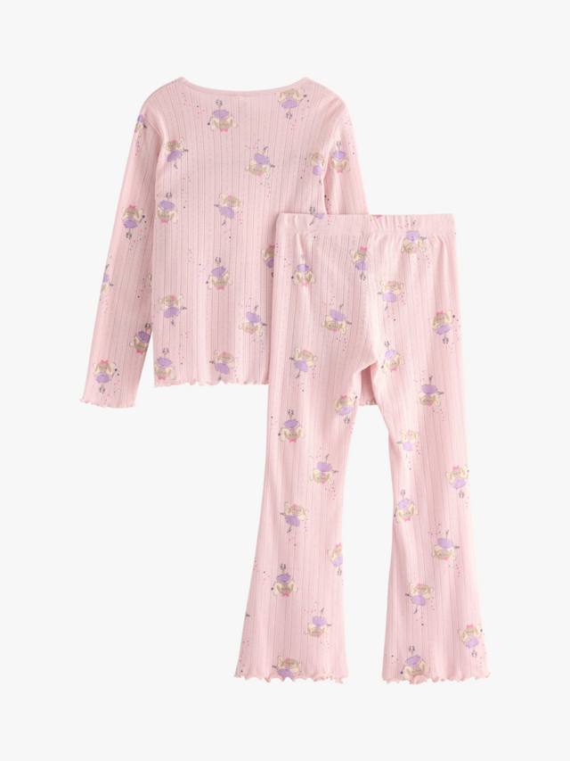 Детский хлопковый комплект пижамы с длинными рукавами и феями Lindex, Light Pink — фото 2