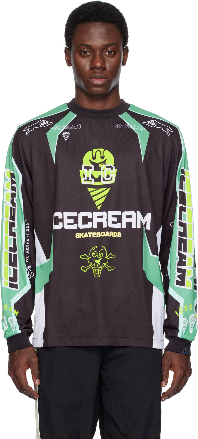 

Футболка с длинным рукавом ICECREA черная с изображением мотоцикла ICECREAM