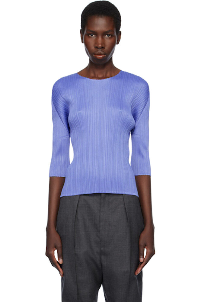 

Синий ежемесячный топ цветов марта PLEATS PLEASE ISSEY MIYAKE