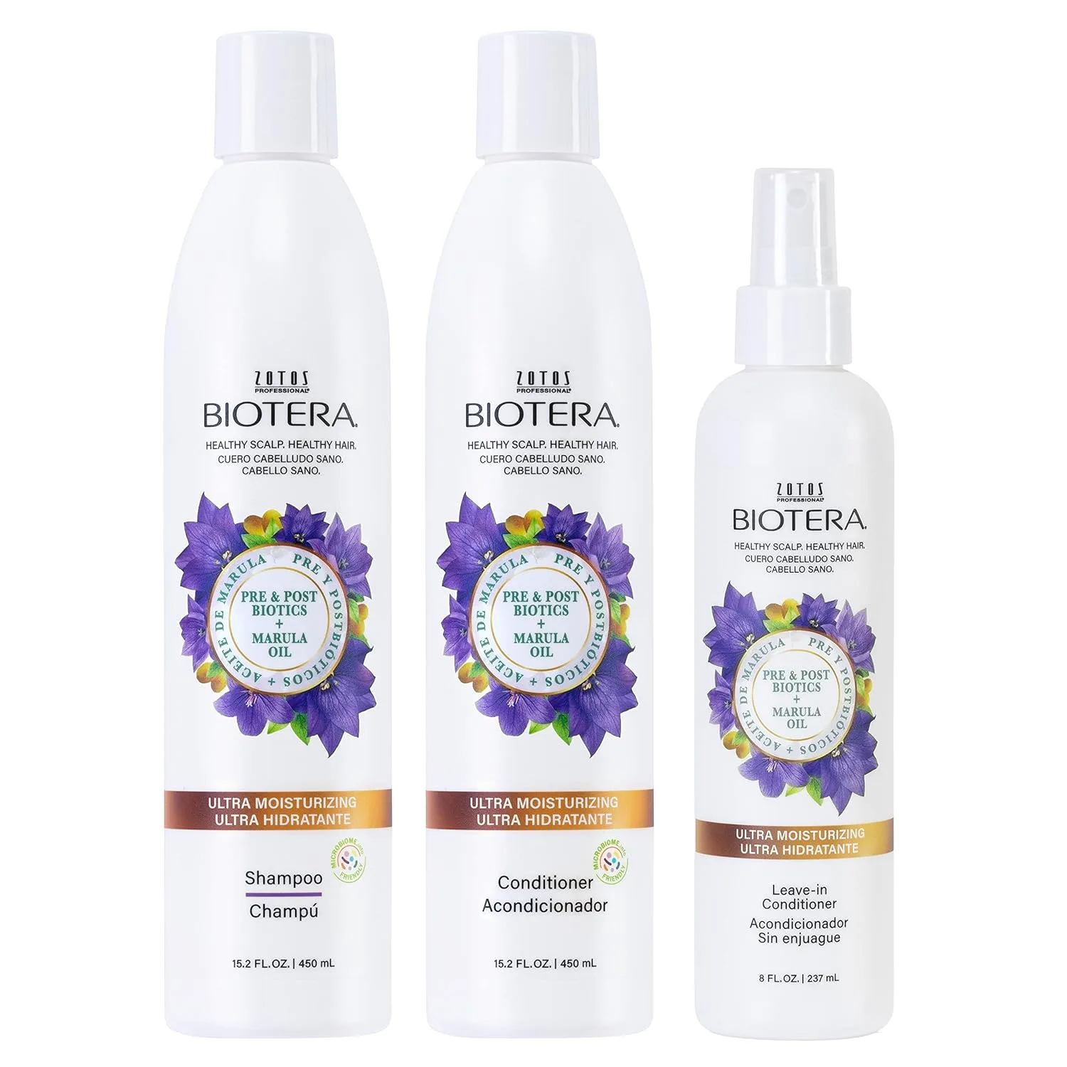 Кондиционер Biotera Ultra Moisturizing для сухих, поврежденных и жестких волос, Vegan, без парабенов и сульфатов 450 мл и 237 мл (.)