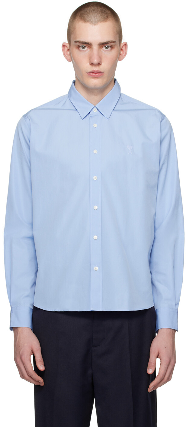 

Синяя рубашка Ami de Cœur Ami Paris, цвет Cashmere blue