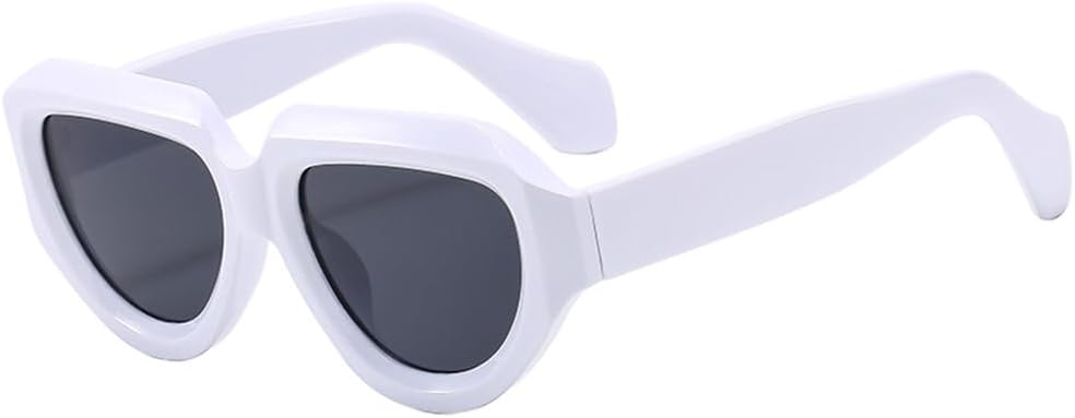 

Модный тренд: ретро-солнцезащитные очки с огранкой «под носки», овальной формой, широкими зеркальными дужками, многоугольной оправой, персонализированные солнцезащитные очки в крупной оправе TYUVIVO, White