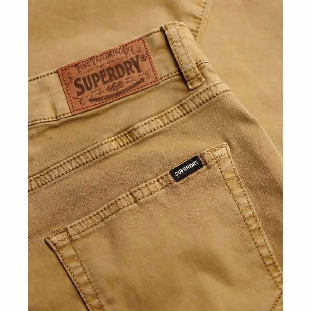 Узкие атласные брюки Superdry, коричневый — фото 4