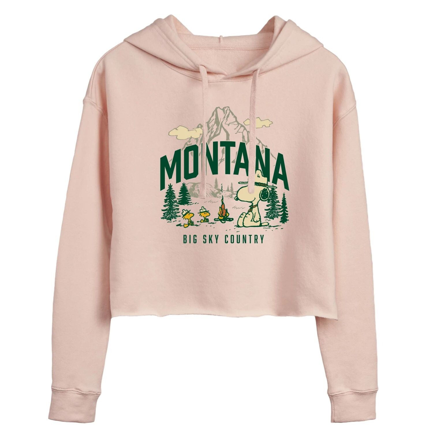 

Укороченная толстовка с капюшоном для подростков Peanuts Snoopy Montana Licensed Character