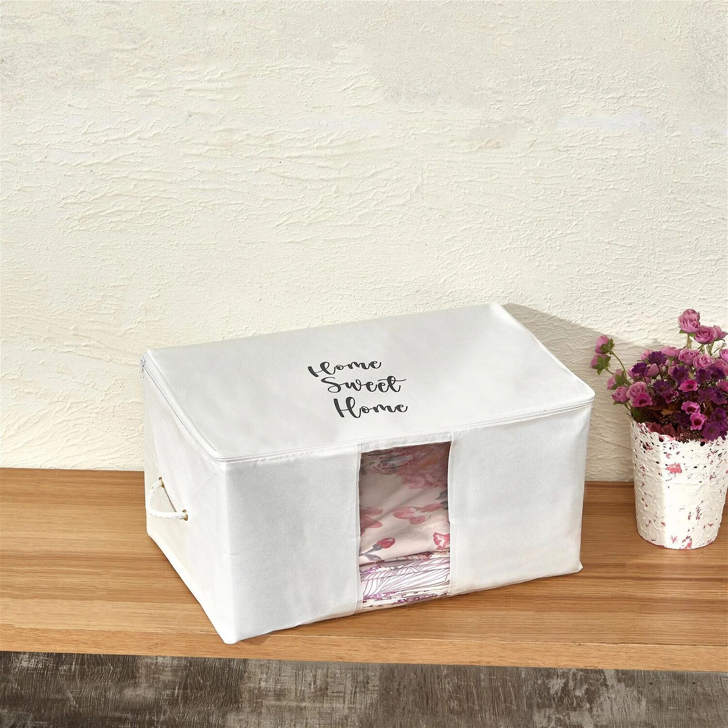 

Prendi Home Детализированная сумка для хранения из ПВХ среднего размера - 52x28x21 см
