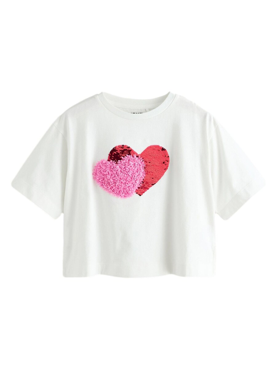 

Рубашка Next Sequin Heart, белый