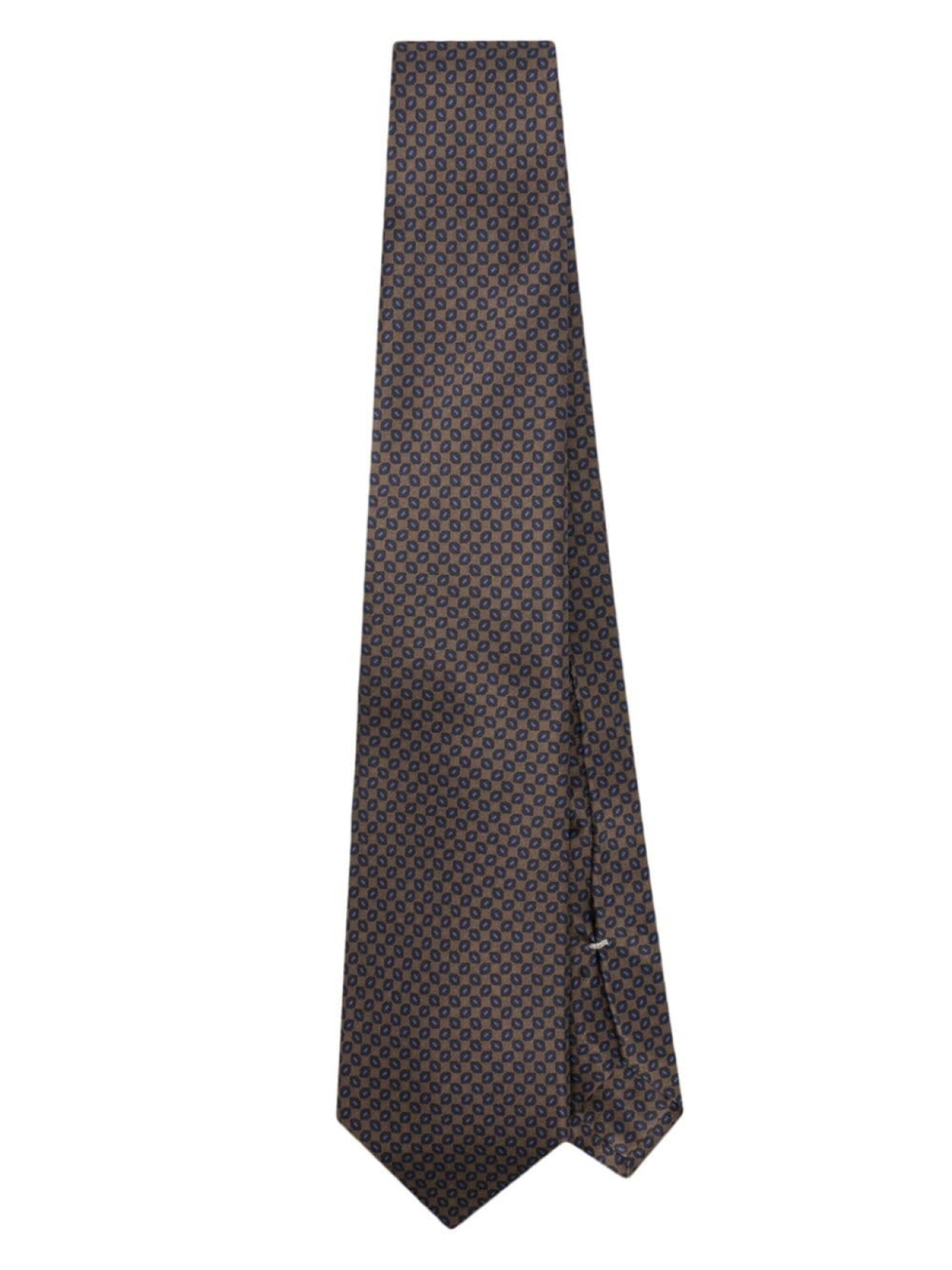 

Canali шелковый галстук с геометричным узором, серый