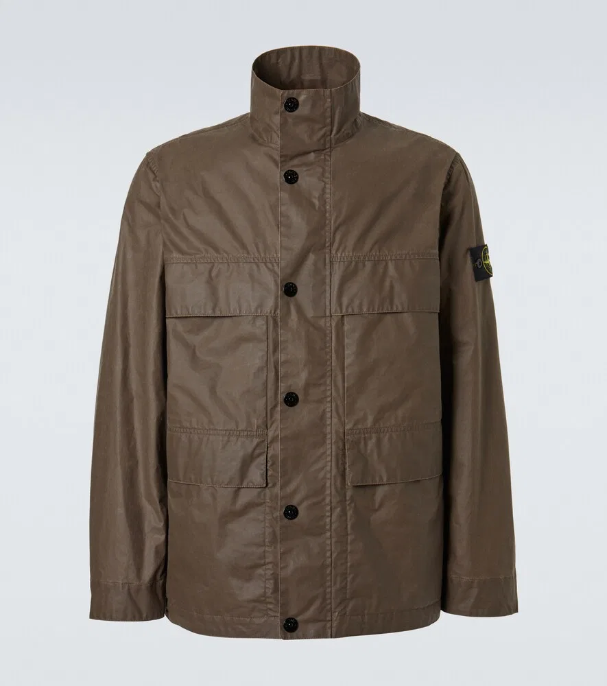 Полевая куртка из брезента с капюшоном Stone Island, коричневый