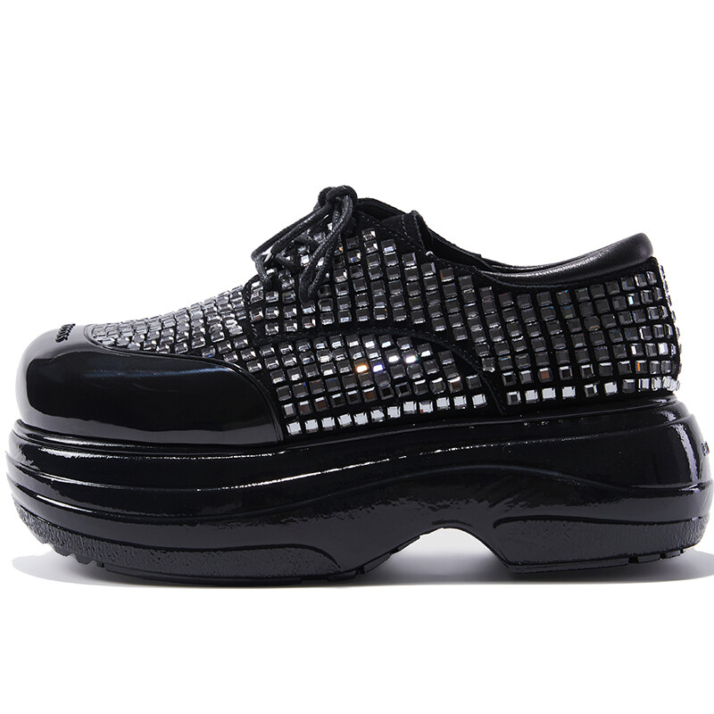 Туфли женские повседневные Women's Casual Shoes Women's Low-Top Black Blocco5