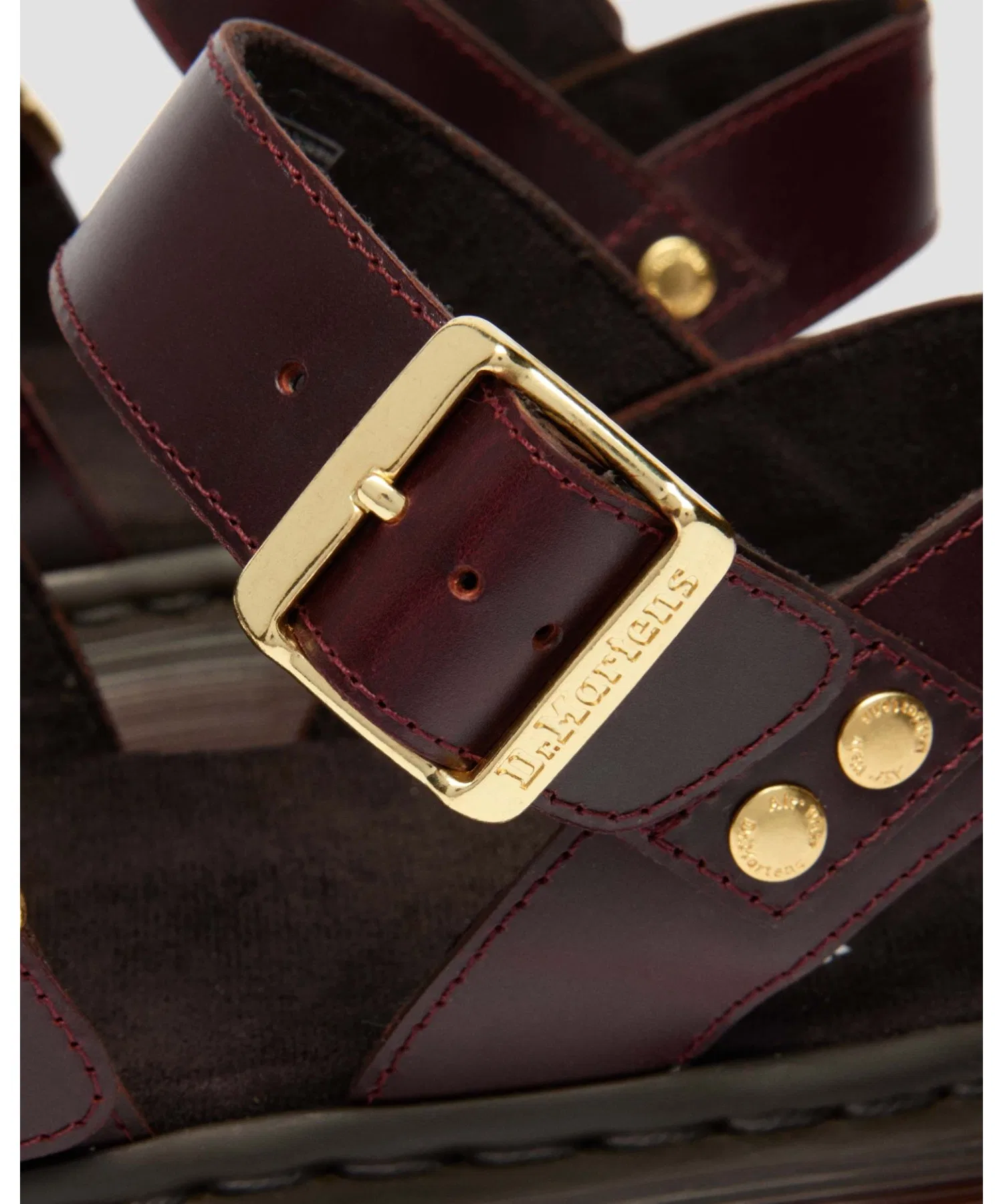 Мужские сандалии Dr. Martens GRYPHON из натуральной кожи коричневые — фото 2