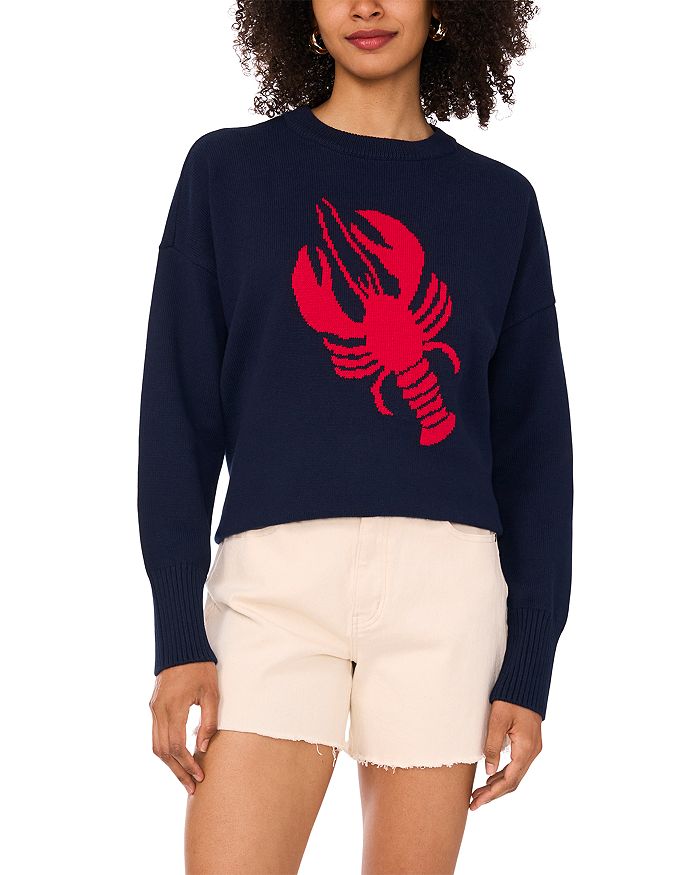 

Свитер с круглым вырезом Lobster VINCE CAMUTO, синий