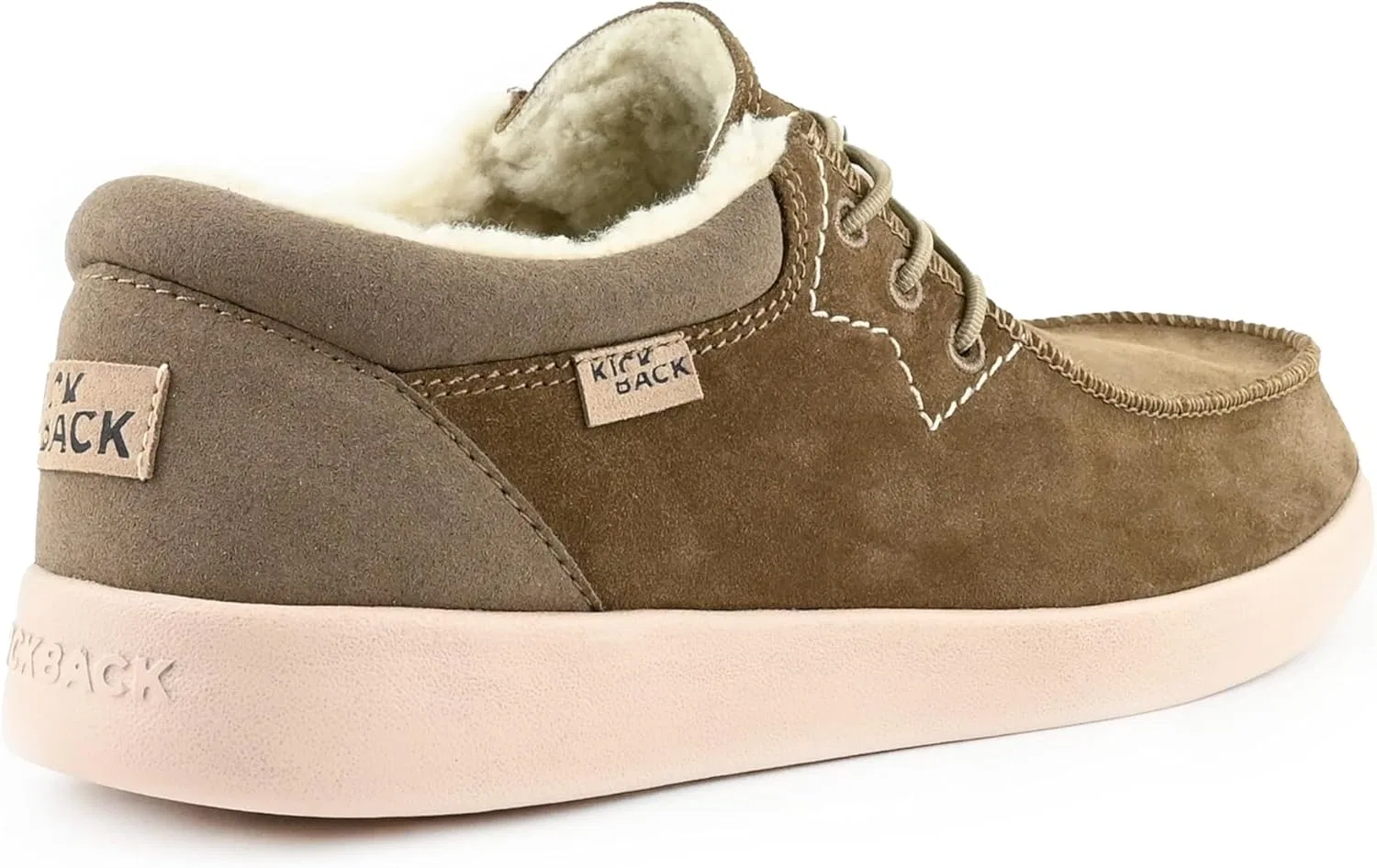 Kickback Haven - Лоферы Herren - Moc Style Schuhe - Leder und Wildleder Obermaterial - Elastische Schnürsenkel - Leder gefütterte Innensohlen, Woolie Khaki — фото 4