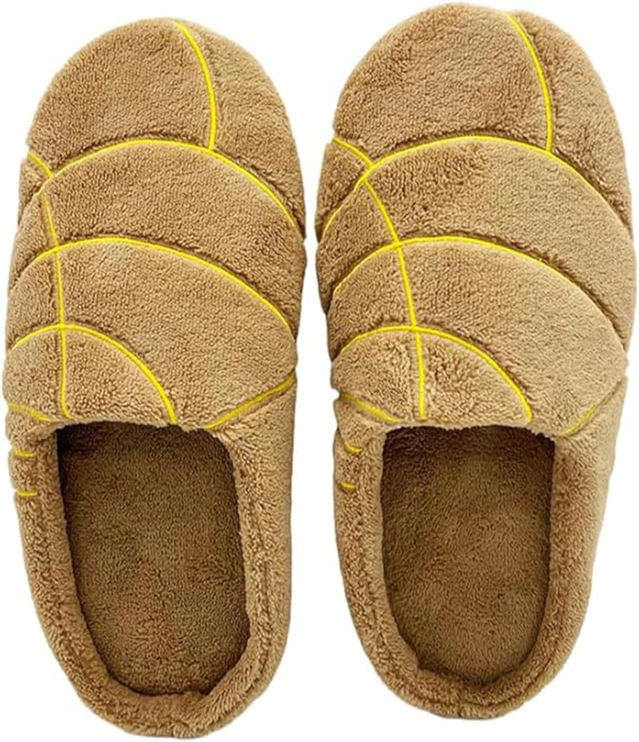 

Мягкие плюшевые тапочки Concha Cute для женщин и мужчин, мексиканские тапочки Concha, домашние тапочки с эффектом памяти Wuyistar, коричневый