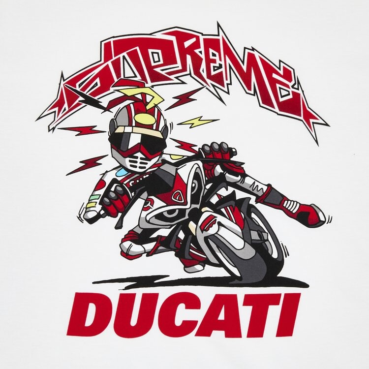 Футболка Supreme x Ducati Bike Tee, белый — фото 3