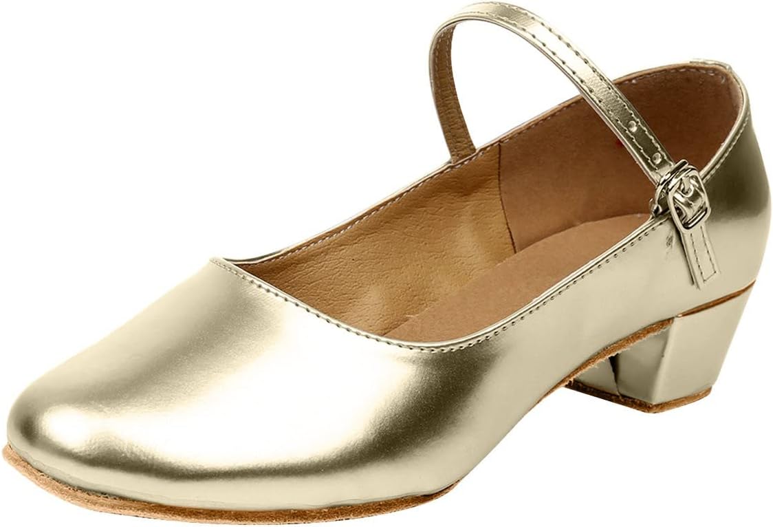 

Туфли для чечетки для девочек и мальчиков, балетные туфли из искусственной кожи, черные балетные туфли для девочек Generic