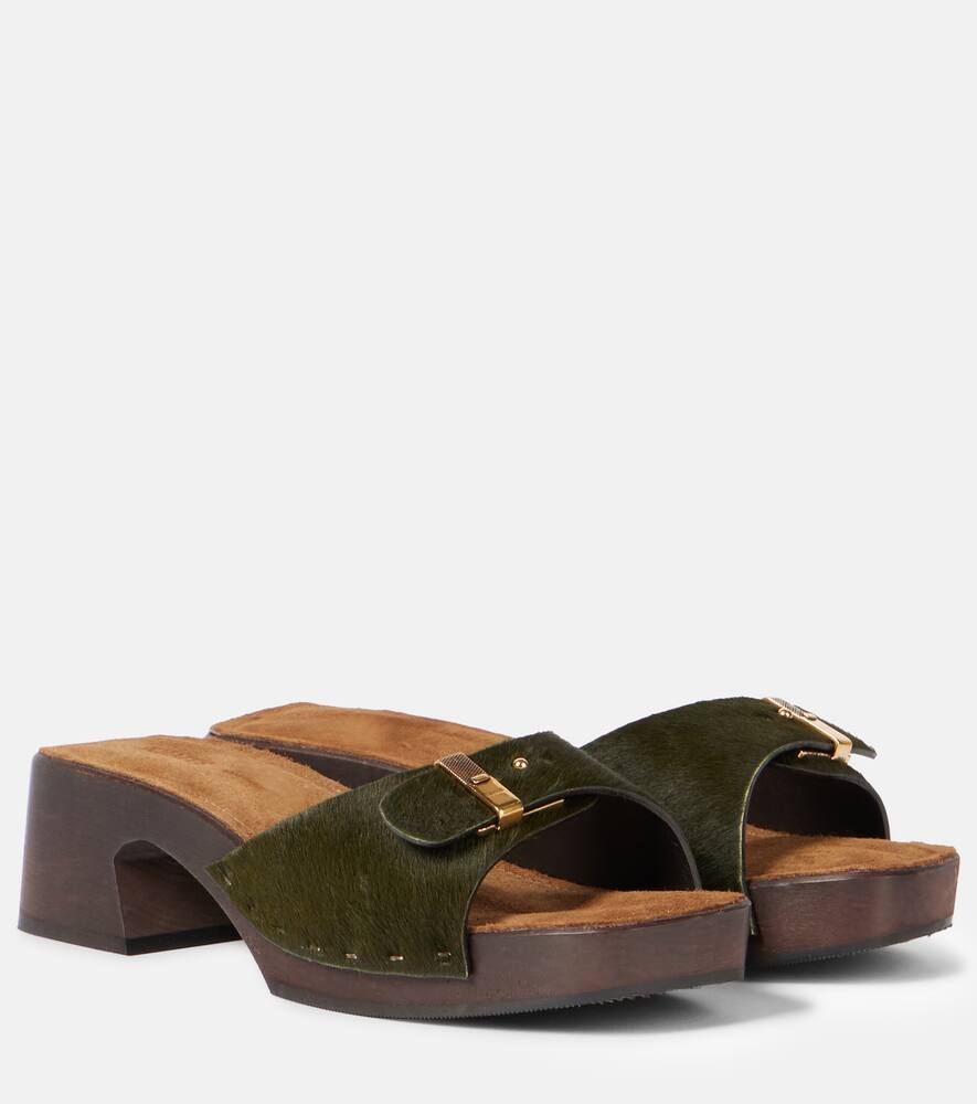 Босоножки Britt 25 из меха телёнка Khaite, Racing Green