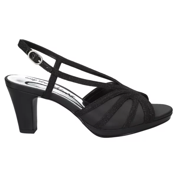 Женские босоножки на каблуке с открытой пяткой Starlight Easy Street, цвет black satin — фото 2