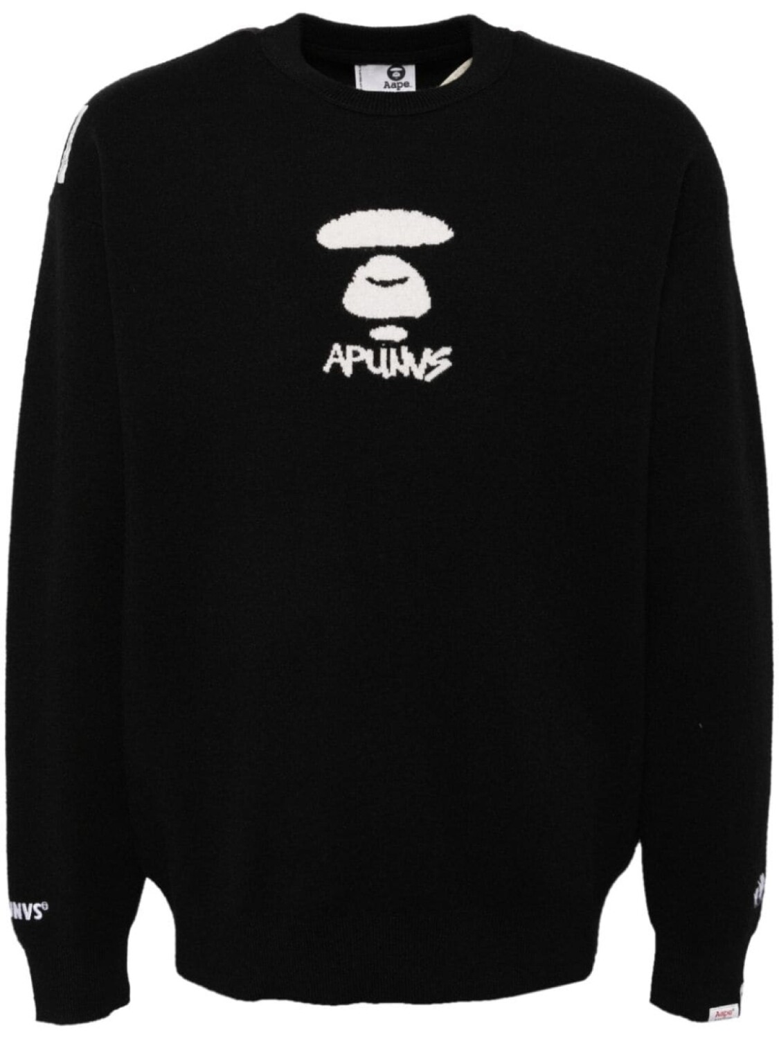 

Джемпер с жаккардовым логотипом AAPE BY *A BATHING APE, черный