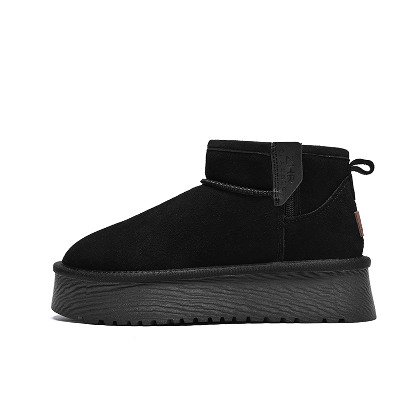 ZHR Женские зимние сапоги Camel, Black - Black, цвет Black