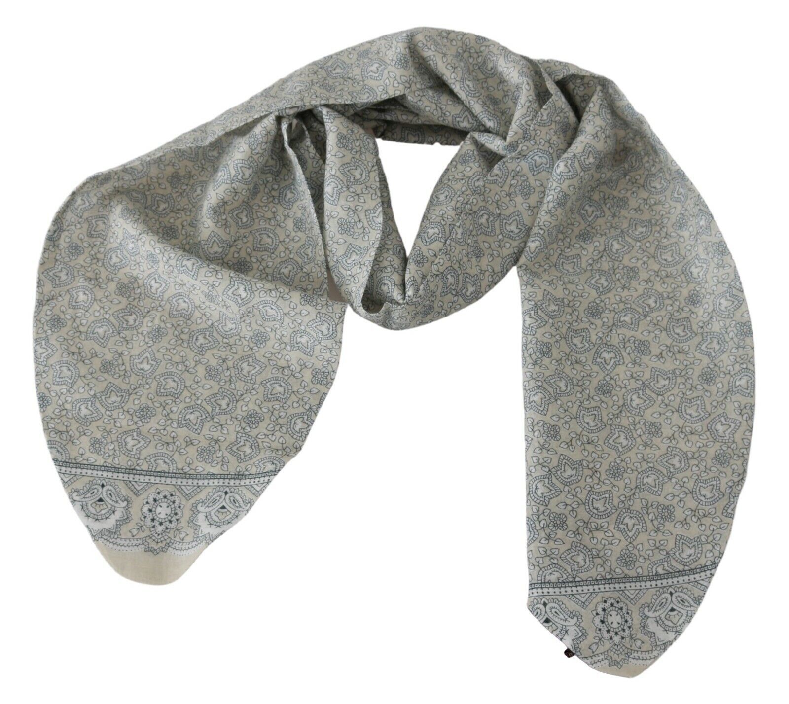 

Элегантный пояс из смеси шелка и хлопка Ermanno Scervino, цвет Beige And Blue Fantasy Print
