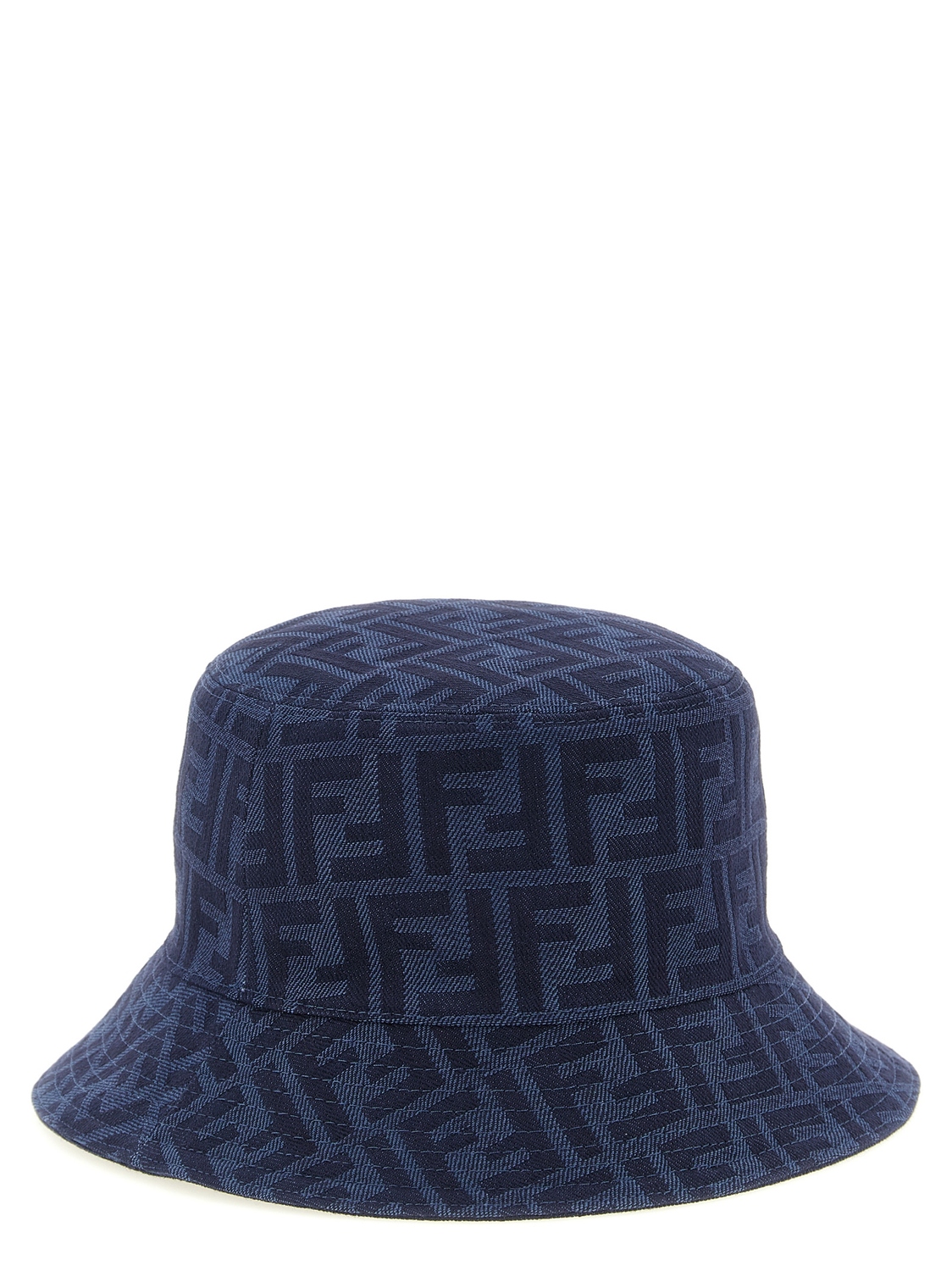 Двусторонняя джинсовая панамка FENDI, синий — фото 2