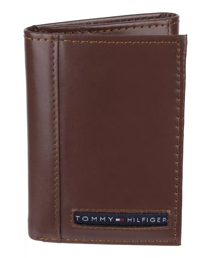 

Мужской кожаный трехстворчатый кошелек Tommy Hilfiger, коричневый/бежевый