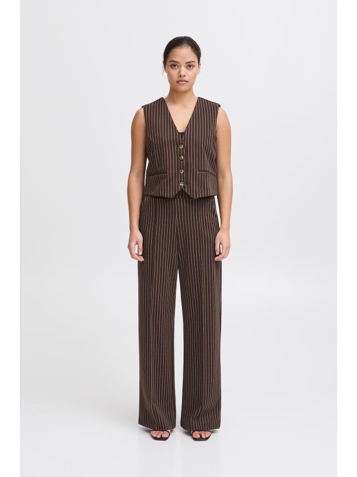 

ICHI Жилет IXKATE стандартного кроя, цвет Coffee Bean/C.Dancer