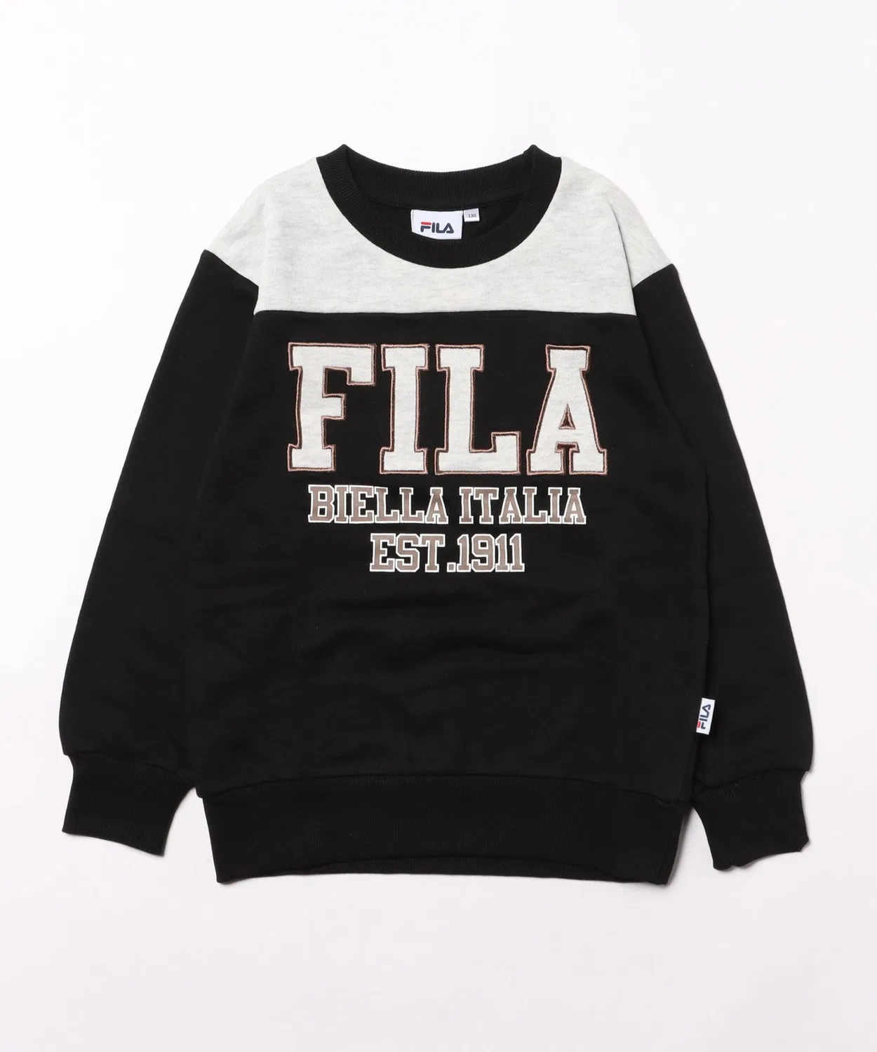 Свитшот FILA с логотипом, детский, чёрный