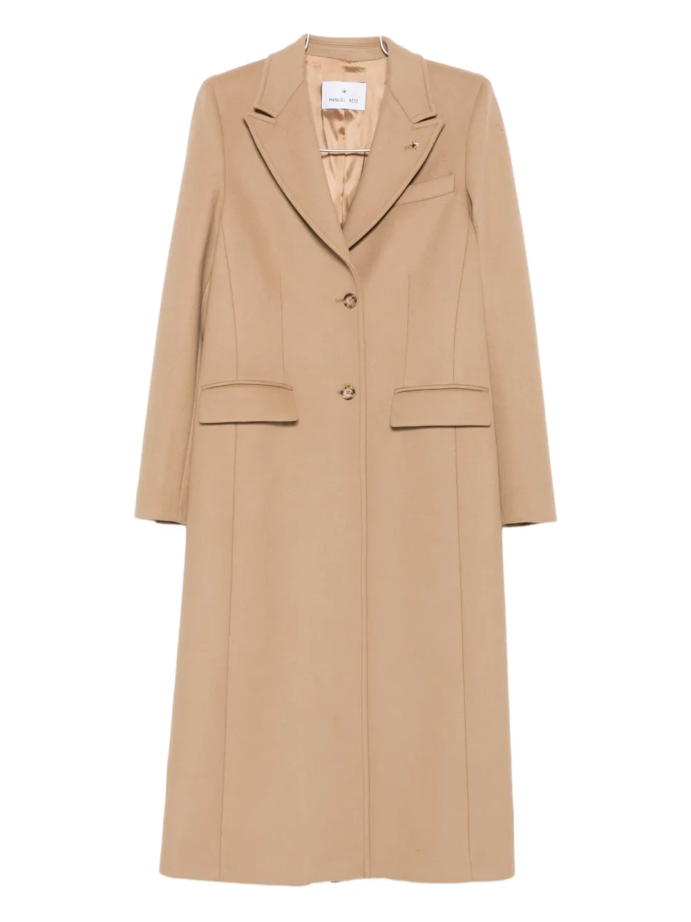 

Однобортное пальто из смесовой шерсти Manuel Ritz, коричневый