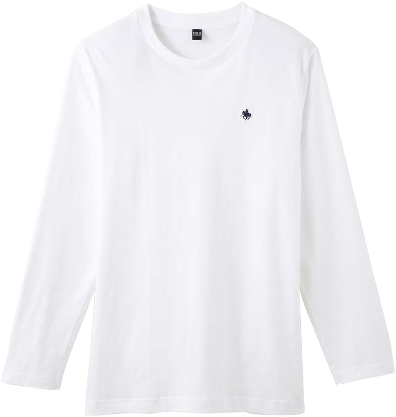 

Мужская стандартная футболка-поло Gunze с длинным рукавом, 100% хлопок, с антибактериальным дезодорантом, белый