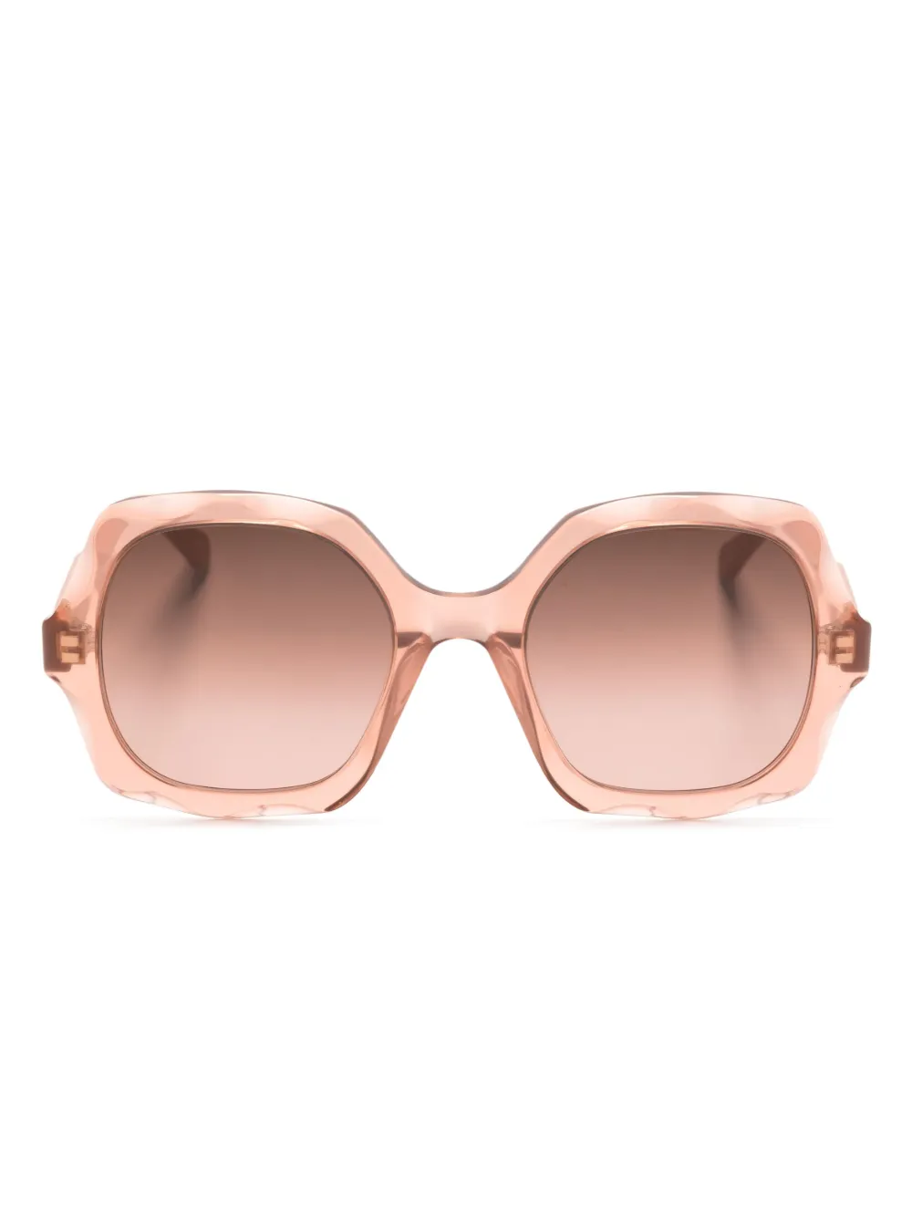 

Солнцезащитные очки Scallop в круглой оправе Chloé Eyewear, розовый