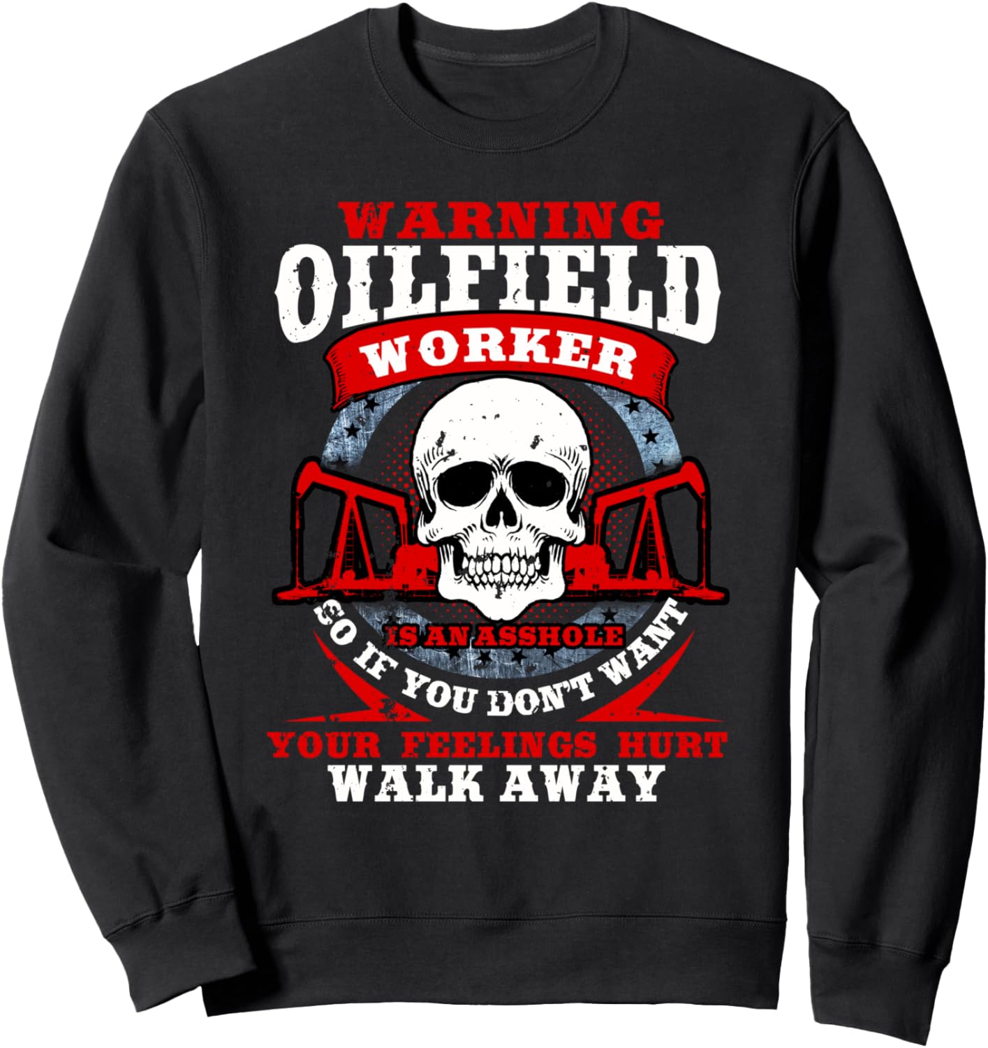 

Подарки для нефтяников: толстовка с надписью Нефтяник-засранец Oil Field Workers, черный