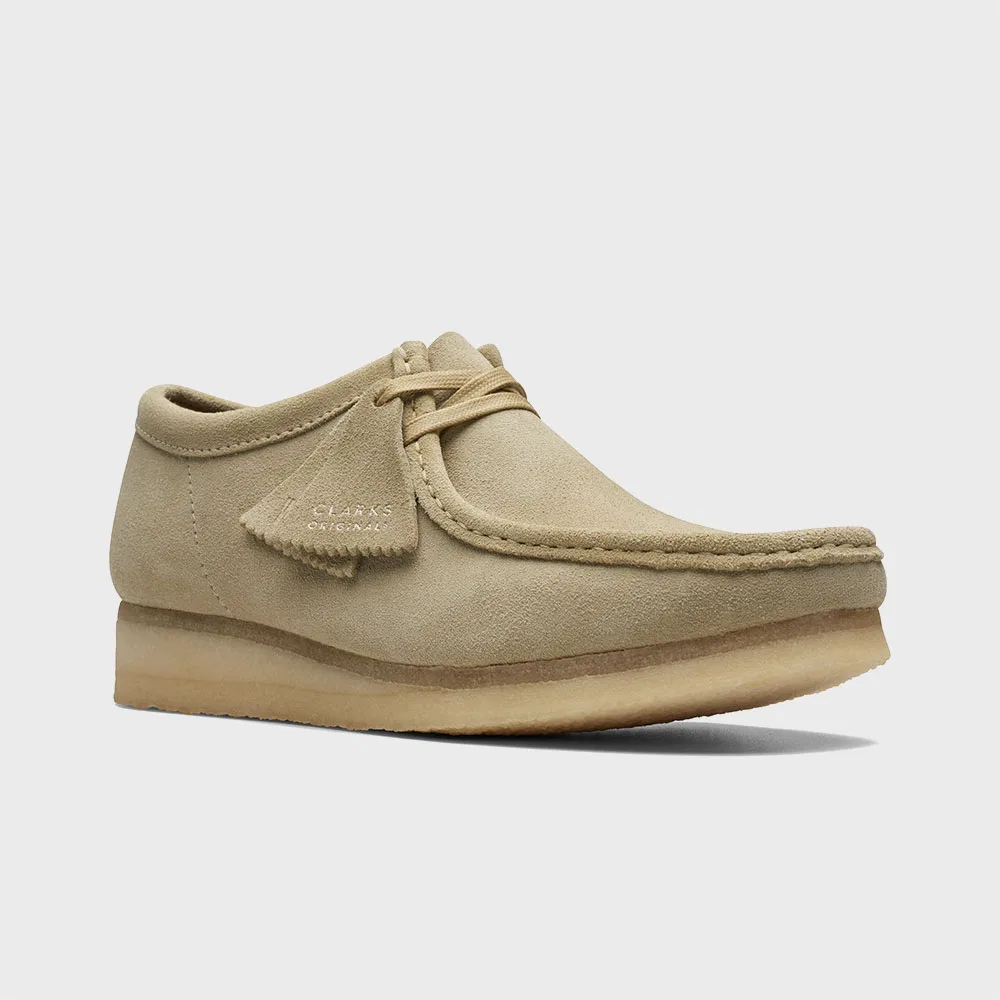 Мужские ботинки Wallabee из замши цвета кленового сиропа от Clarks Originals