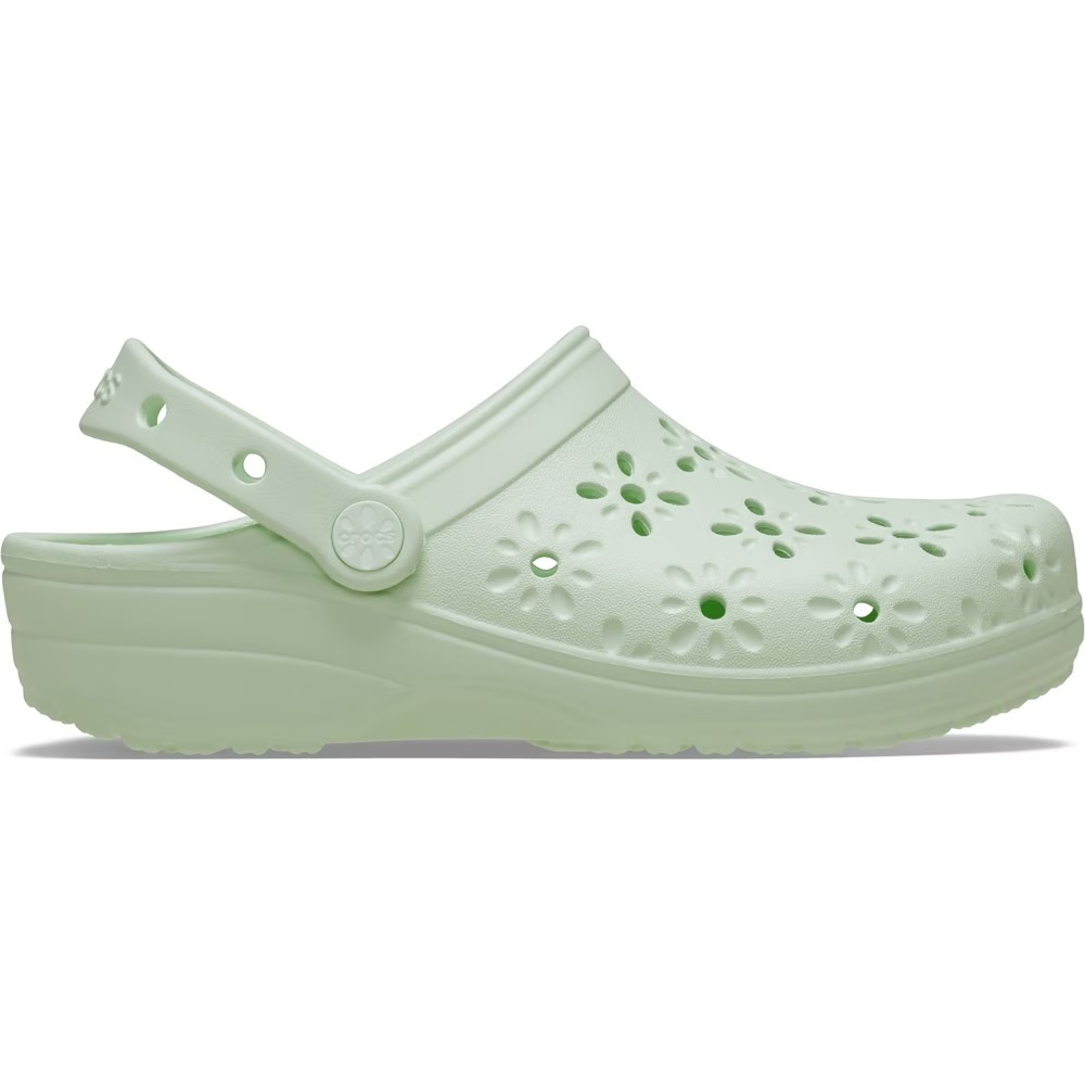 Классические сабо с цветочным вырезом Crocs, цвет jade tint — фото 2