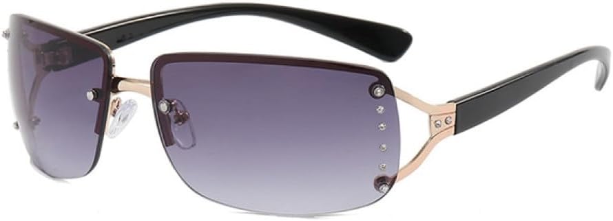 

Ретро-солнцезащитные очки с градиентным переходом 2027 года для женщин, большие солнцезащитные очки с защитой от УФ-излучения UV400, модные очки в стиле хип-хоп MTZJH, Gold Gray