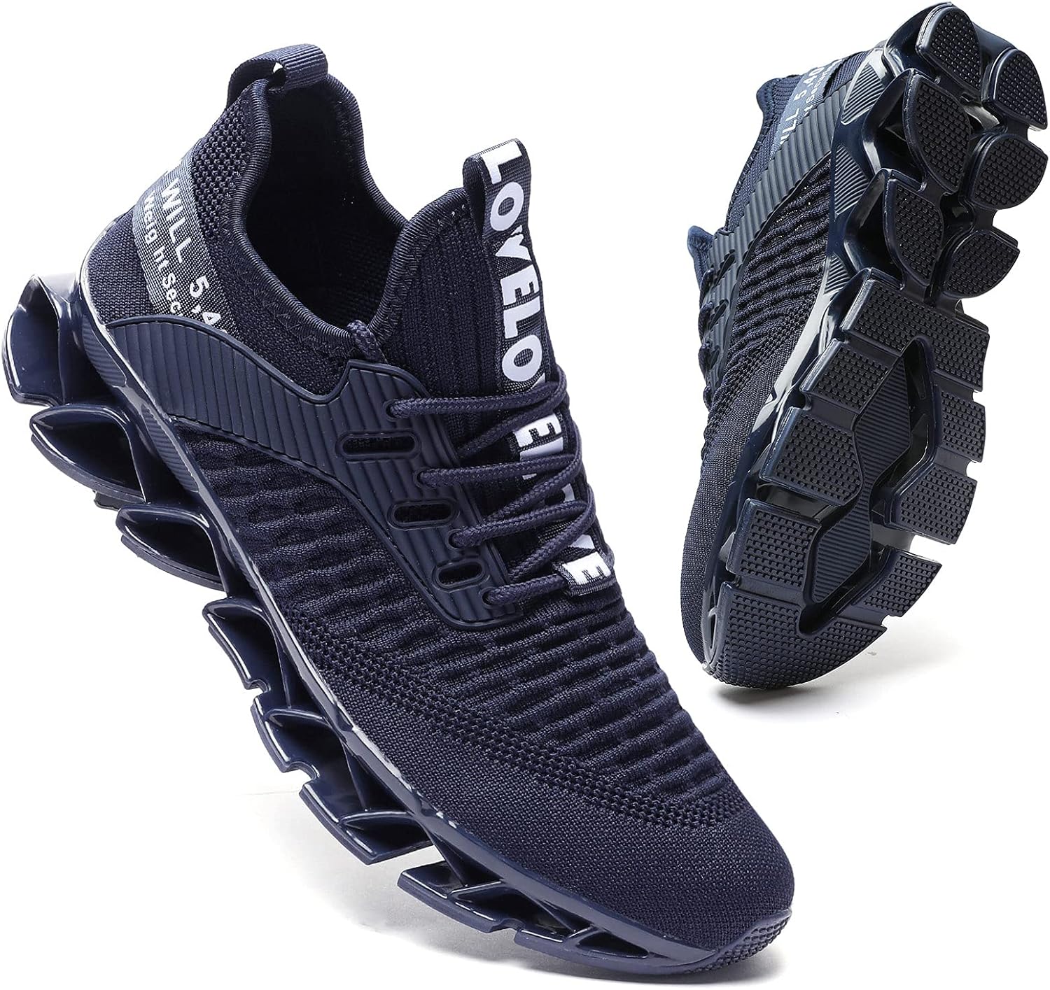 

Мужские кроссовки для бега Blade, теннисные, для ходьбы, модные, дышащие, с нескользящей подошвой, для спортзала и тренировок Kapsen, темно-синий