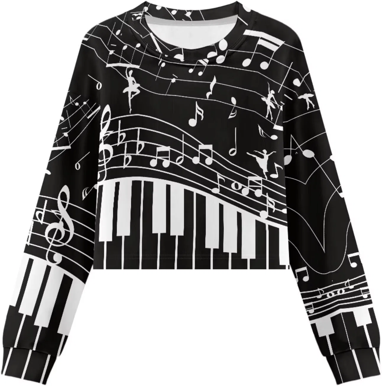 Детская укороченная толстовка Music Note Piano Key, Coldinair, 5-14 лет — фото 4