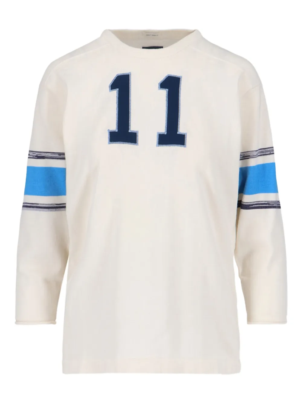 

Вязаный свитер в полоску Mother, белый