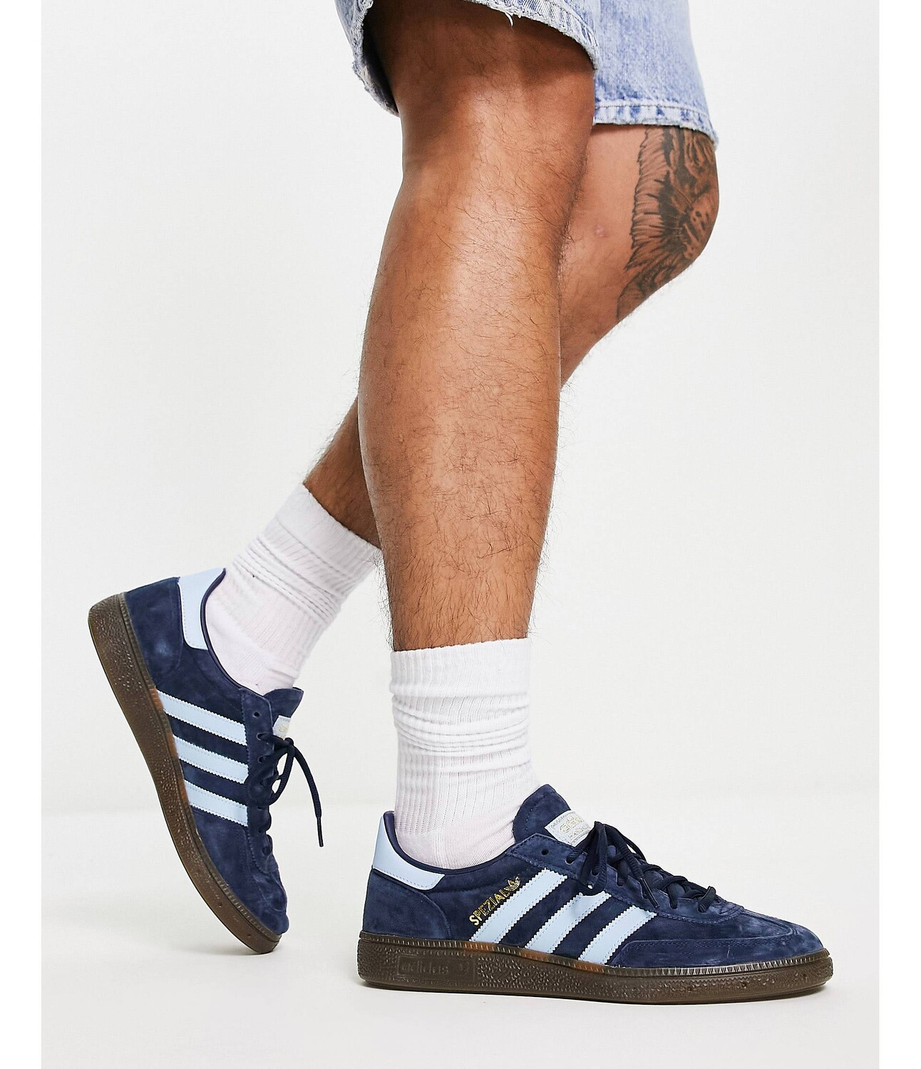 Кроссовки мужские Adidas Originals Handball Spezial на резиновой подошве, темно-синий — фото 2