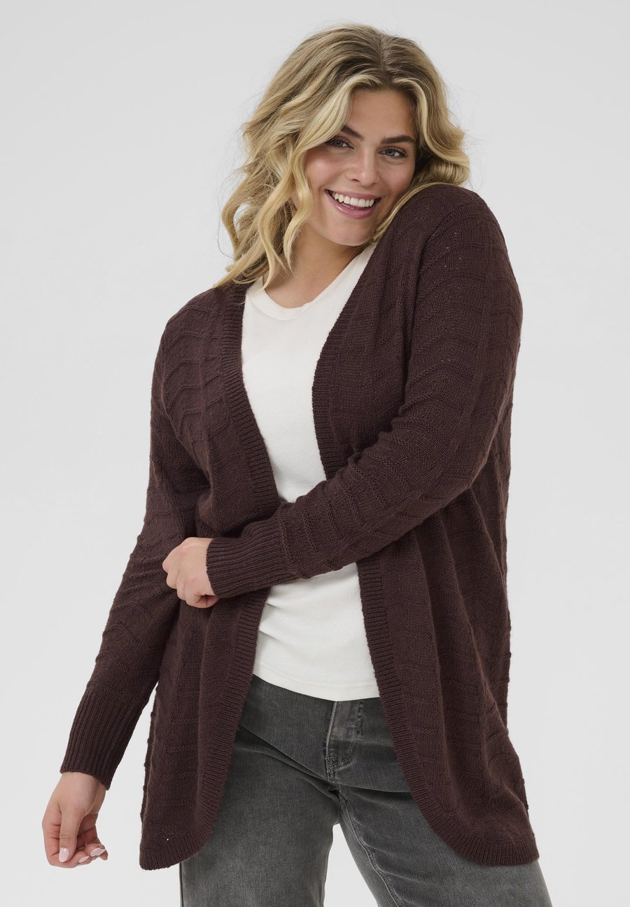 

Кардиган Kaffe Curve KCEMANA KNIT CARDIGAN, Fudge/Bordeaux