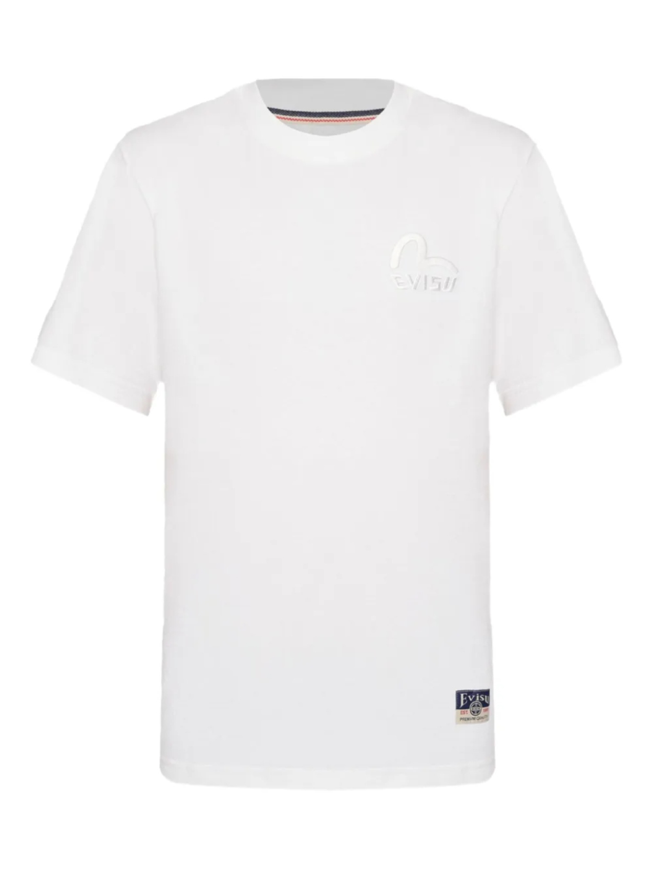 

Футболка с вышитым логотипом EVISU, белый