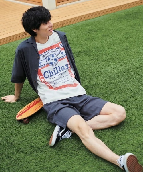 

Футболка с принтом "FEEL THE SMOOTH", бренд CHILLAX, цвет белый