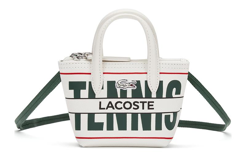 

LACOSTE Плечевая сумка из ПВХ мини женская экрю, Ecru