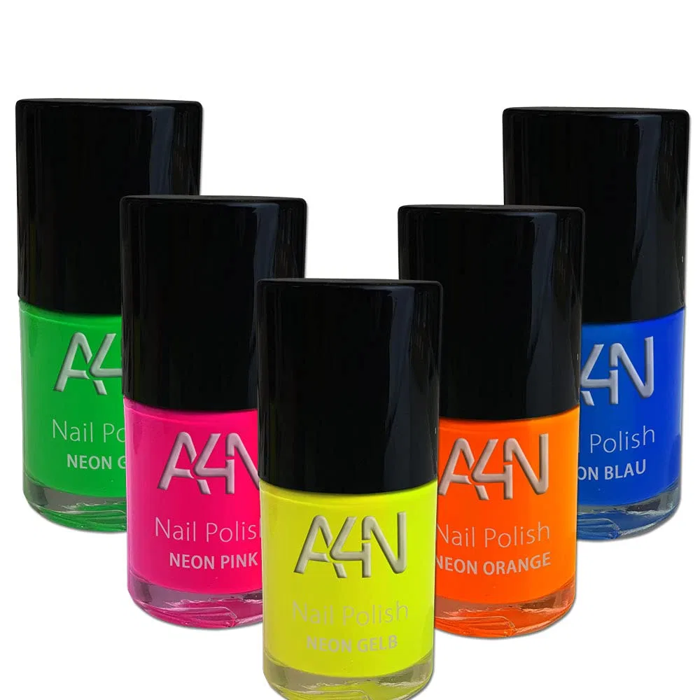 Набор неоновых лаков для ногтей (5 шт. по 15 мл) A4N Aktive4Nails, 5Er Set