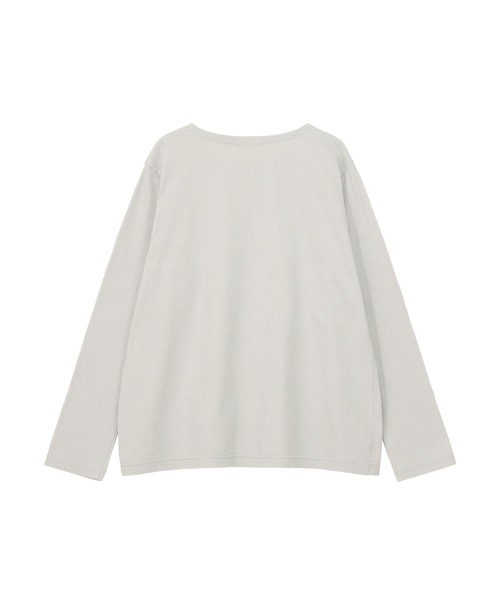 

Футболка с кольцевым рисунком, крой и пошив Plantation, светло-серый