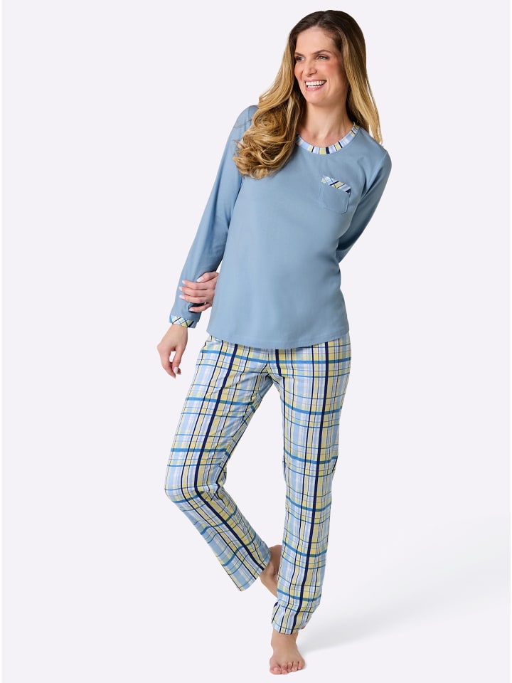 

WITT WEIDEN Пижама с принтом нежно-голубого и белого цвета