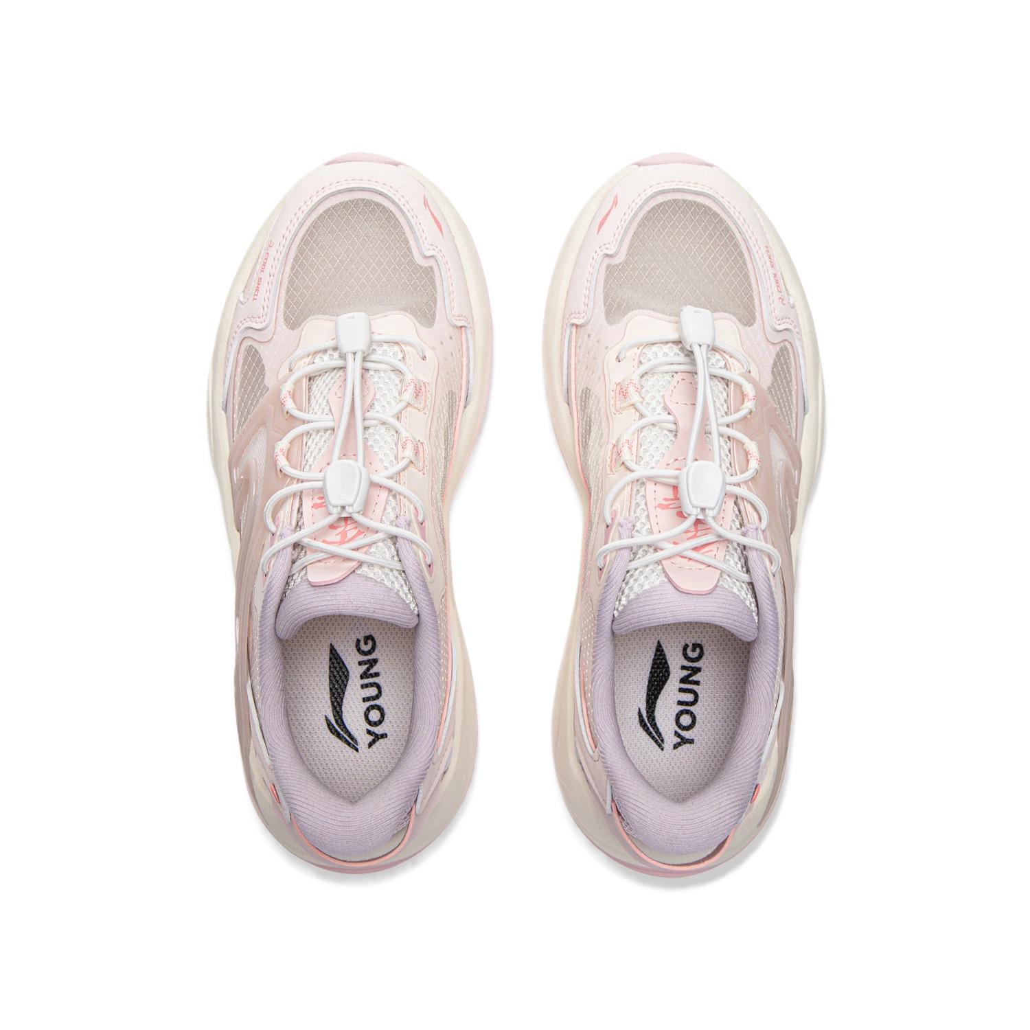 Кроссовки детские дышащие низкие Lifestyle Sports Life Collection LINING YOUNG, розовый/розовый — фото 4